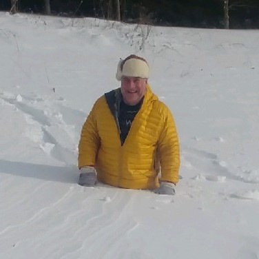 James Gilbert out snowshoeing on Christmas Day at Glen Major trails Uxbridge, Ontario