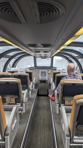 Panorama Dome in a Park Car on The Via Canadian