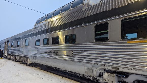 A park car on the Via Canadian 